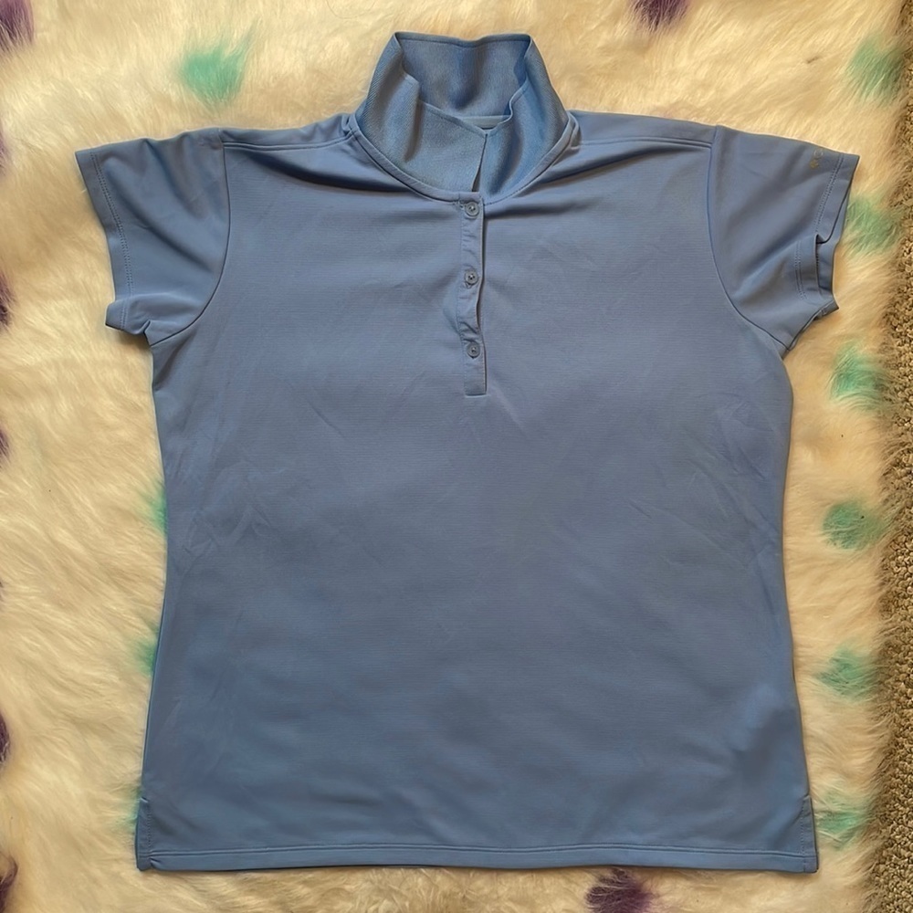 COLUMBIA Blue Short Sleeve Polo Shirt Size XL